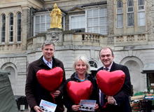 Local MPs Zac Goldsmith and Ed Davey meet Love Kingston's Fundraising Manager Elaine Miller